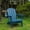 Blue, variant on HDPE Folding Adirondack Chair with Cup Holders, All-Weather Outdoor Lounge Chair, Patio Chair for Deck, Porch, Backyard and Garden