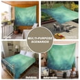 thumbnail image 6 of Teal Blue Starry Sky Tapestry for Bedroom Wall Hanging Tapestry, Modern Retro Glow Star Night Ceiling Backdrop Tapestries Poster Blanket Wall Decor for Teens Room Living Room Dorm 59" x 79", 6 of 8