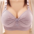 thumbnail image 2 of UPPADA Wireless Bras for Women Womens Push Up Lace Bra Cute Wireless Bra Full-Coverage Wirefree Underwear Comfortable Front Closure Everyday Bra Full Coverage Bras for Women Clrearance on Sale, 2 of 4