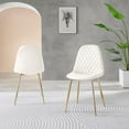 thumbnail image 3 of 2x White Corona Dining Chairs (Gold), 3 of 6