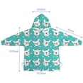 thumbnail image 7 of Esign Of Head Pug Dog Blanket Hoodies for Kids 6-13YR Oversize Wearable Blanket Hoodies for Boys Girls Teens, 7 of 7