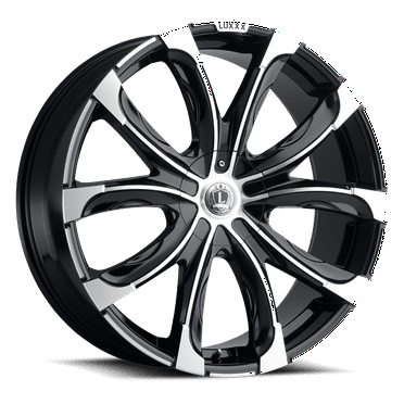 LUXXX ALLOYS 24V 20X8.5 5X112/5X114.3 35ET 73.1CB GLOSS BLACK MACHINED FACE WHEEL