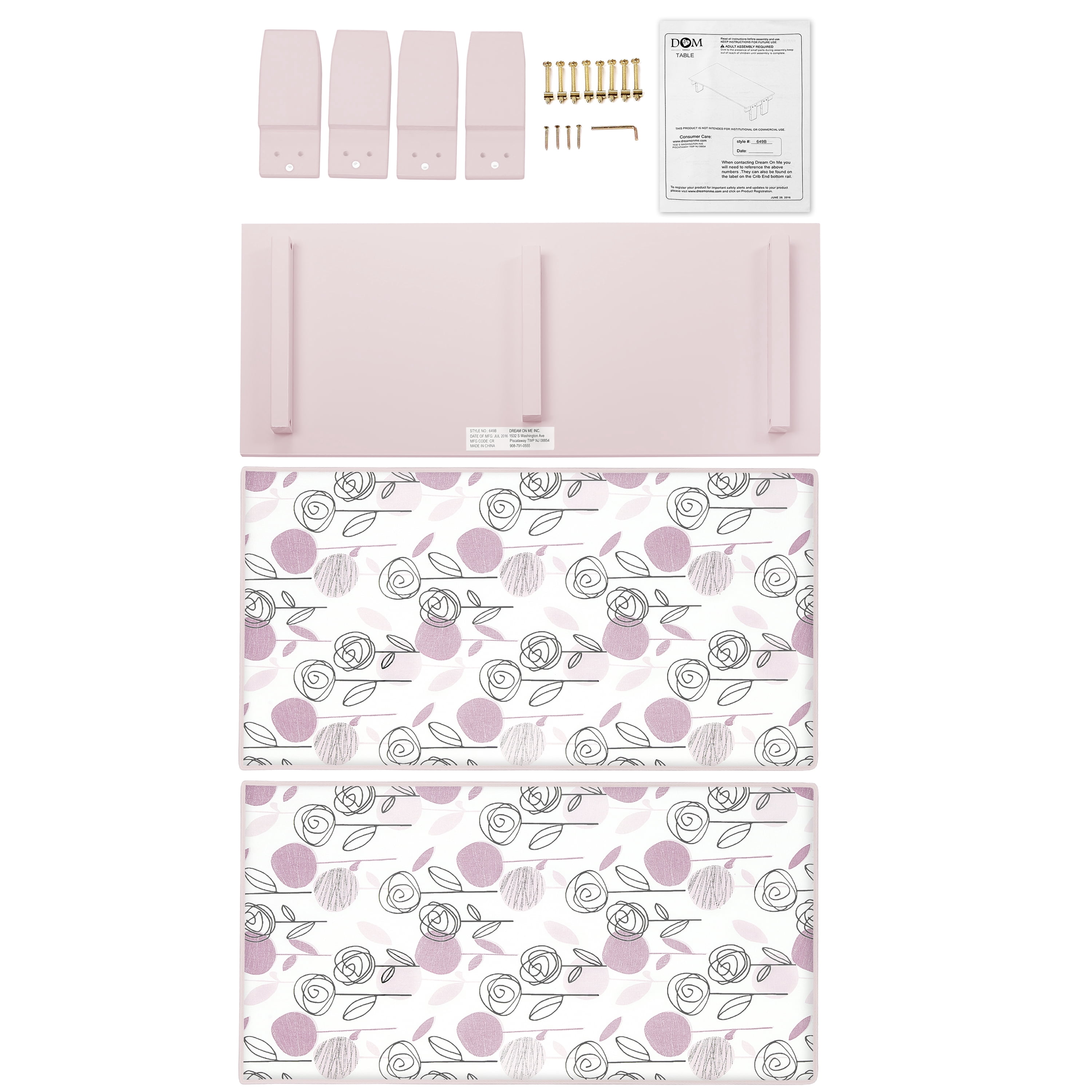 Dream On Me 3 in 1 toddler bed convertible Kit, Multiple Finishes,