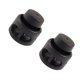 thumbnail image 4 of Tapones de plástico Uxcell para cordones de 2 agujeros para tienda 10 Pcs Negro, 4 of 5