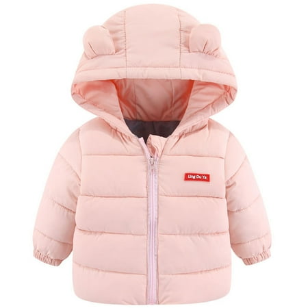 

Sweater for Child Toddler Kids Baby Boys Girls Winter Warm Jacket Outerwear Letter Bear Ears Hooded Padded Outwear Coat