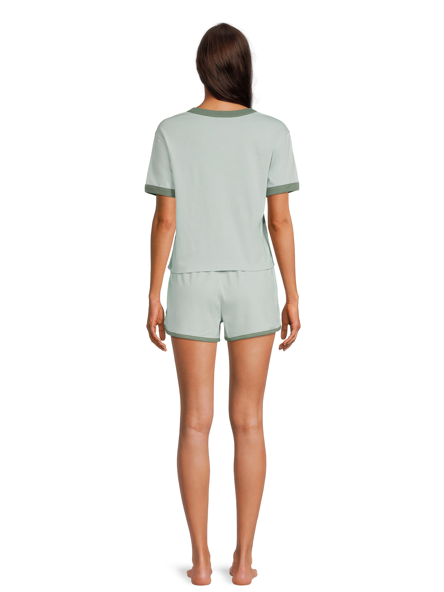Good Things Women's Ringer Tee and Short Sleep Set, 2-Piece - image 2 of 5