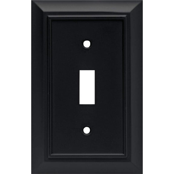 Franklin Brass Architectural 1 Gang Flat Black Switch & Outlet Plate