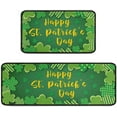 thumbnail image 5 of St Patricks Day Kitchen Rugs Set 2 Pieces Non Slip Shamrock Kitchen Floor Rug and Mat Stain Resistant Kitchen Decorations for Holiday Spring Home Floor 17"x47"+17"x30", 5 of 6