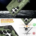 thumbnail image 5 of TECH CIRCLE for Galaxy S25 Rugged Shockproof Phone Case with Rotating Ring Holder Kickstand, Compatible with Magnetic Car Mount, Slim Fit Lightweight Protective Hard Shell Cover, Armygreen, 5 of 8