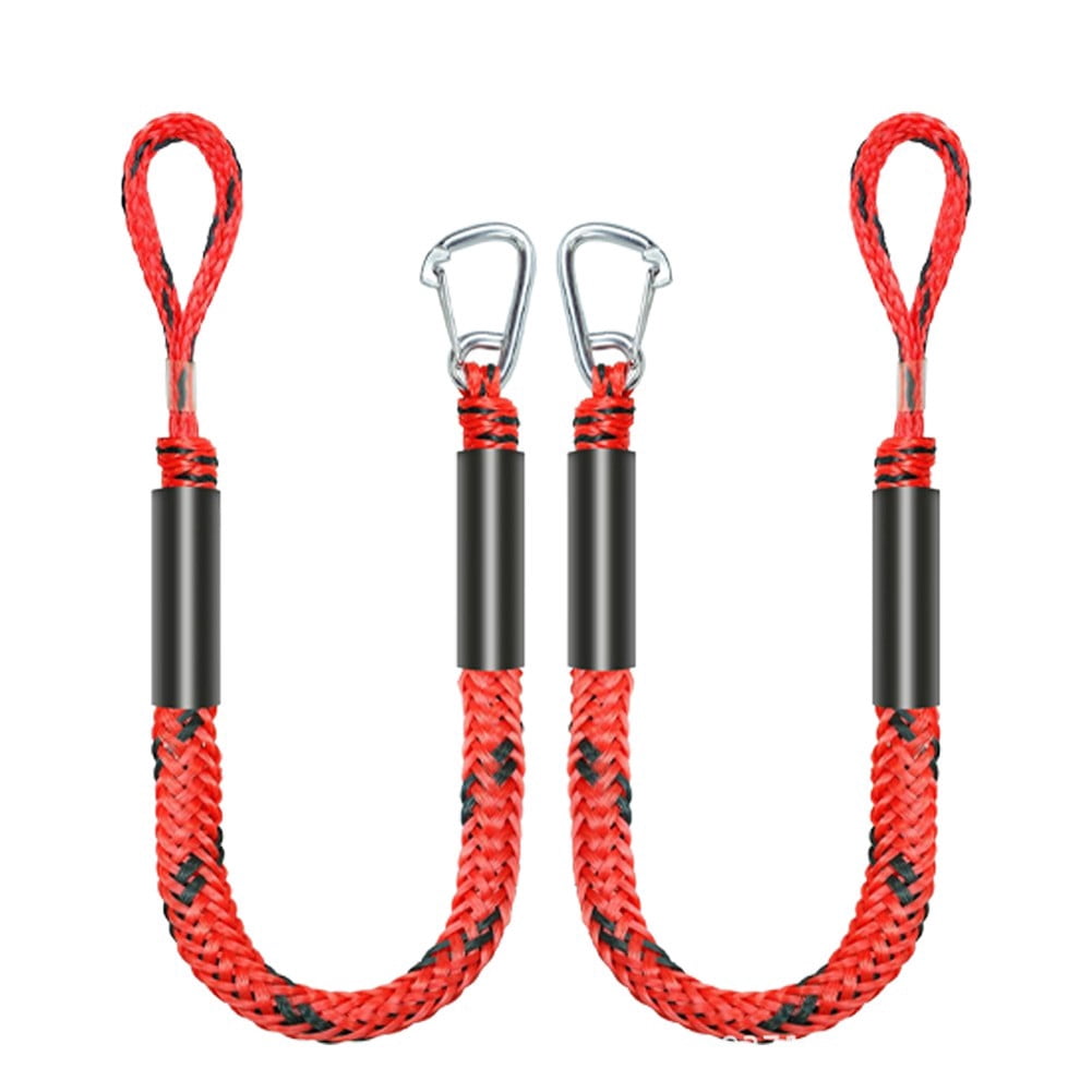 CENL 4-5.5ft 2PCS Bungee Dock Line Mooring Rope Cords For Kayaks Boats Marines Stretch Retractable And Convenient Accessories