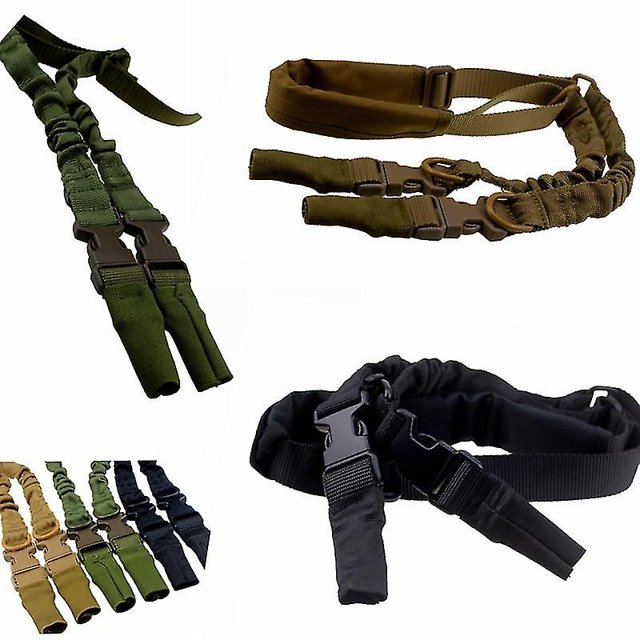 Cuerda negra para pistola de doble punto, deportes tácticos al aire libre, cordón de nailon de alta calidad, correa táctica estándar de doble punto