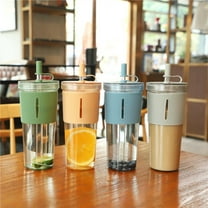 SUSHANG Acrylic Travel Tumbler with Lid and Premium Insulated Double Wall Plastic Reusable Cups Clear/ High Temperature Resistance