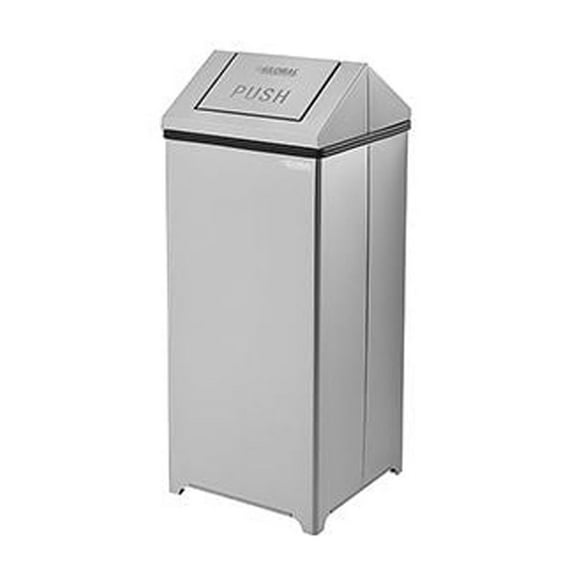 Global Industrial 24 Gallon Stainless Steel Swing Top Receptacle