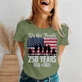 thumbnail image 2 of USA 250th Anniversary Shirt Women – 250 Years of American Freedom Tee, Patriotic 1776-2026 Top for Fourth of July, Memorial Day & Veterans Day(Green,XL), 2 of 4