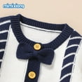thumbnail image 4 of Baby Romper 100%Cotton Knitted Newborn Boy Jumpsuit Outfit Fashion Tie Infant Toddler Clothing Girl Suspenders One Piece Overall, 4 of 7