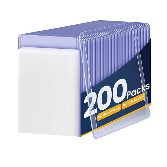 200 Packs Card Sleeves for Cards,Baseball Card Protectors,Trading Card Sleeves for Baseball, Football Cards