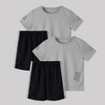 thumbnail image 4 of Odeerbi Conjunto Atlético de Malla de Niños de 2 Paquetes 5-14 Años, Ropa Deportiva de Tira Reflectante Seca Rápida de 2 Piezas Camiseta Shorts Outfits, 4 of 8