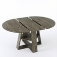 thumbnail image 5 of Miniyam Extendable Round Dining Table for 4–8 People, 43.3” to 59” Retractable Kitchen Table with Storage Shelf, Farmhouse Dining Table, Gray, 5 of 7
