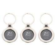 6 Pcs Photo Frame Keychain Couple Gift Insert Picture Inspirational Message Lovers