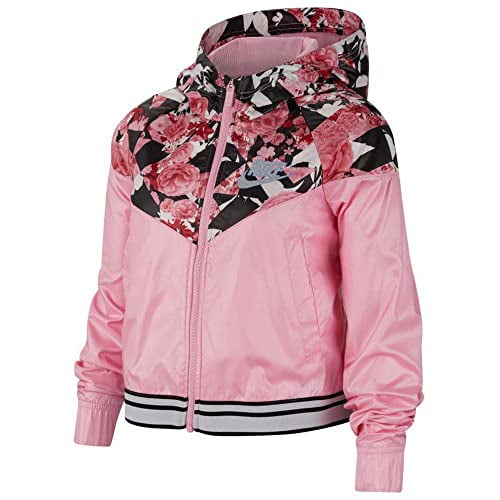 Nike Girls Windrunner Printed Jacket 3T, Pink Black Silver