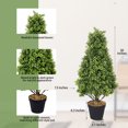 thumbnail image 3 of Poetree 2.5ft Topiary Trees Artificial Outdoor 2 Pack 30 Inch Faux Boxwood Tower Plants Outside Set of 2 Fake Bushes and Shrubs for Front Door Porch, 3 of 11