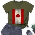 thumbnail image 2 of Pisexur Hauts pour Femmes Tendance, Hauts pour Femmes, Blouses pour Femmes Habillées Décontractées Femmes Imprimé Manches Courtes Haut à Manches Courtes Col Rond Chemise Vert Armée,S, 2 of 6
