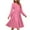 Pink A, variant on Enjoytime Womens Dresses Solid Color Round Neck Long Sleeve Dresses Spring Casual Flowy Vacation Midi Dress 2026