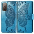thumbnail image 2 of Dteck Case for Samsung Galaxy S20 FE(6.5 inches),Butterfly Patterned Magnetic Leather Wallet Card Holder Flip Cover Protective Shockproof Kickstand S20 FE 5G Phone Case ,Blue, 2 of 5