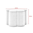 thumbnail image 6 of Rustic Manor Lavigne Linen Flower Shaped Ottoman with Nailhead Trim, Light Beige, 6 of 6