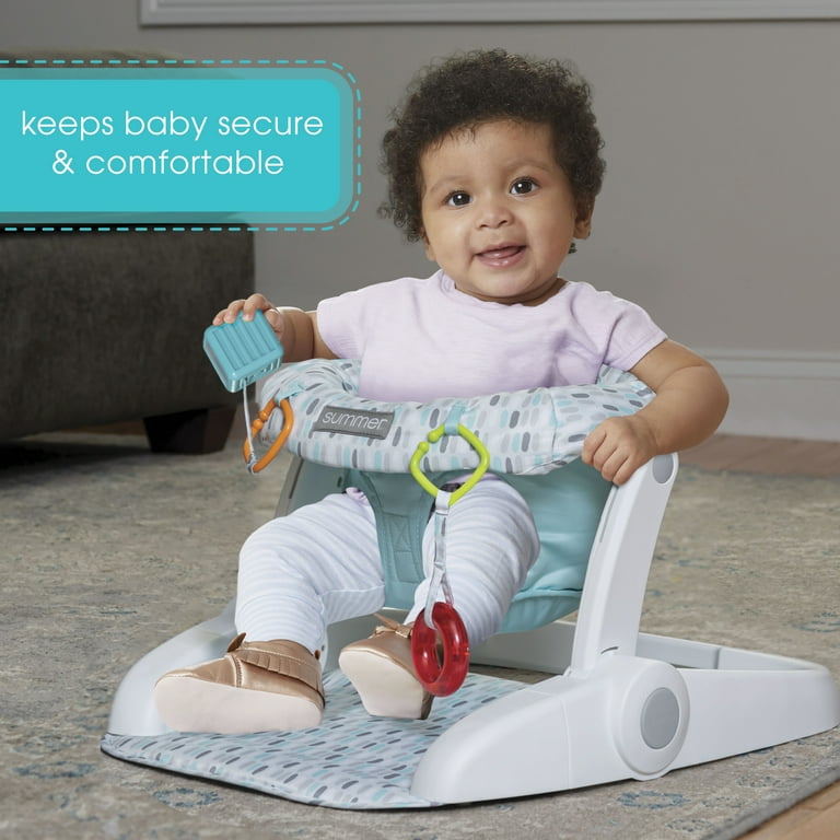 summer infant pop n sit Pop 'N Sit Portable Booster (Teal & Grey)  Kids2, LLC