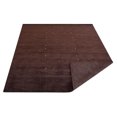 thumbnail image 4 of Rugsotic Carpets Hand Knotted Wool Area Rug 10'x10' Brown Contemporary Square Indoor Rug for Living Room, Bedroom Antimicrobial L00105, 4 of 5