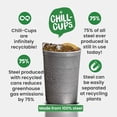 thumbnail image 4 of Vasos Party Cups Steel Chill, 473 ml, paquete de 12, grises, 100% reciclables, 4 of 7