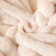 thumbnail image 4 of OGLCCG Girl's Faux Fur Coat Long Sleeve Button Front Fuzzy Hooded Cropped Jacket Fall Winter Fluffy Sherpa Coat(Beige,9-10Years), 4 of 8
