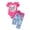 0-Hot Pink71, variant on Kiijoy Infant Girls Outfits Butterfly Print Short Sleeve Romper Jeans with Belt, Sizes 0-18 Months