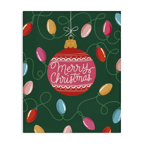 Stupell Industries Transitional Merry Christmas Bauble Canvas Art, 16 x 20, by Nancy McKenzie