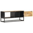 thumbnail image 2 of vidaXL TV Cabinet with Carved Door 90x30x40 cm Rough Mango Wood, 2 of 5
