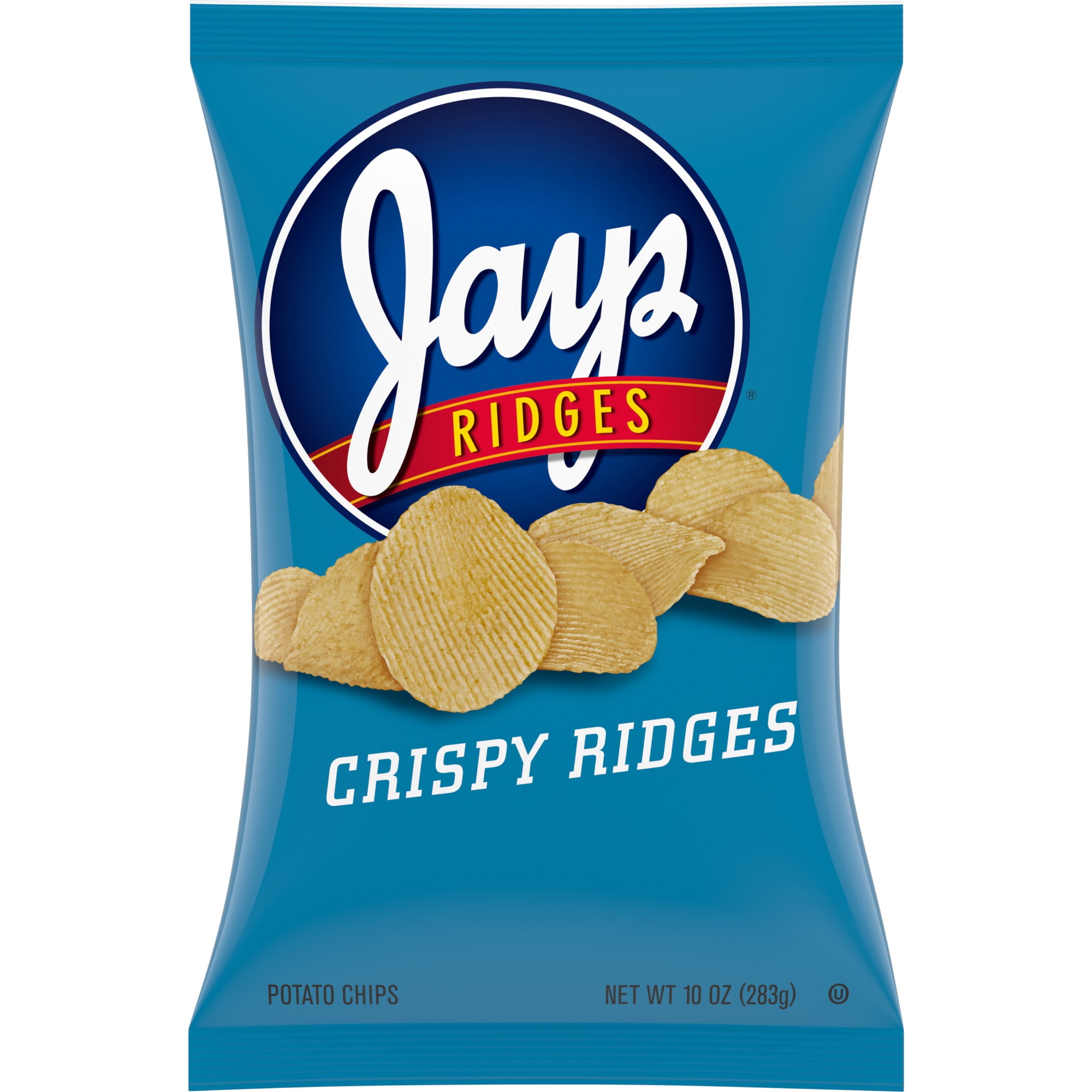 Jays Potato Chips, Crispy Ridges, 10 oz Bag