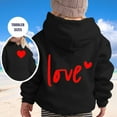 thumbnail image 2 of Gunia Sweatshirts Hoodies For Teen Girls Children Kids Long Sleeve Love Letter Printed Lightweight Blouse Top Valentine'S Day 8-9 Years, 2 of 6