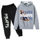 thumbnail image 5 of Conjunto de sudadera y pantalones con estampado de Mbappé para niños, primavera y otoño de 2024, conjunto de ropa deportiva de 2 piezas para niños y niñas, ropa para niños, 5 of 5