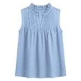 thumbnail image 4 of Endives Women's Tank Top Solid Color Sleeveless Loose Tank Top Pullover Top Summer Blue, 4 of 4