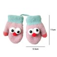 thumbnail image 2 of Toddler Kids Mittens with String， Winter Warm Stretch Full Finger Gloves, 2 of 5