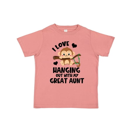 

Inktastic Monkey I Love Hanging out with My Great Aunt Gift Toddler Boy or Toddler Girl T-Shirt