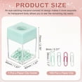 thumbnail image 2 of Magnetic Paper Clip Holder Dispenser, Large Capacity Paper Clip Organizers with Magnetic Top for Desk Supplies, Office, Classroom, Home, Green(168Pcs, Multicolor Clip), 2 of 6