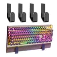 thumbnail image 4 of Shoreew 2/4Pcs Keyboard Wall Mount Holder Black Acrylic Space Saving Rack Universal Compatibility Keyboard Storage Rack, 4 of 7