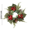 thumbnail image 3 of Christmas Candle Rings with Red Berries and Pine Cones,for Table Centerpiece,Candle Holder Ring for Holiday Decor,Small Wreath Candle Ring for Xmas Festival Home Decoration, Wall Door Window Decor, 3 of 7