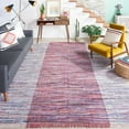 thumbnail image 2 of SAFAVIEH Rag Romeo Striped Fringe Cotton Area Rug, Red/Grey, 9' x 12', 2 of 7