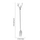 thumbnail image 3 of Aparatos de cocina, Accesorios de cocina, Utensilios de cocina, Utensilios de cocina Tenedor de acero inoxidable con forma de cabeza de ciervo, dorado y plateado, mango largo, tenedor para postre, fru, 3 of 6