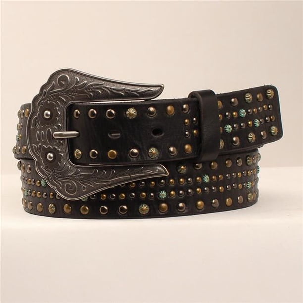 Nocona Nocona N320000301 M 1 50 In Multi Metal Nailheads Ladies Belt Buckle 44 Black Medium Walmart Com Walmart Com