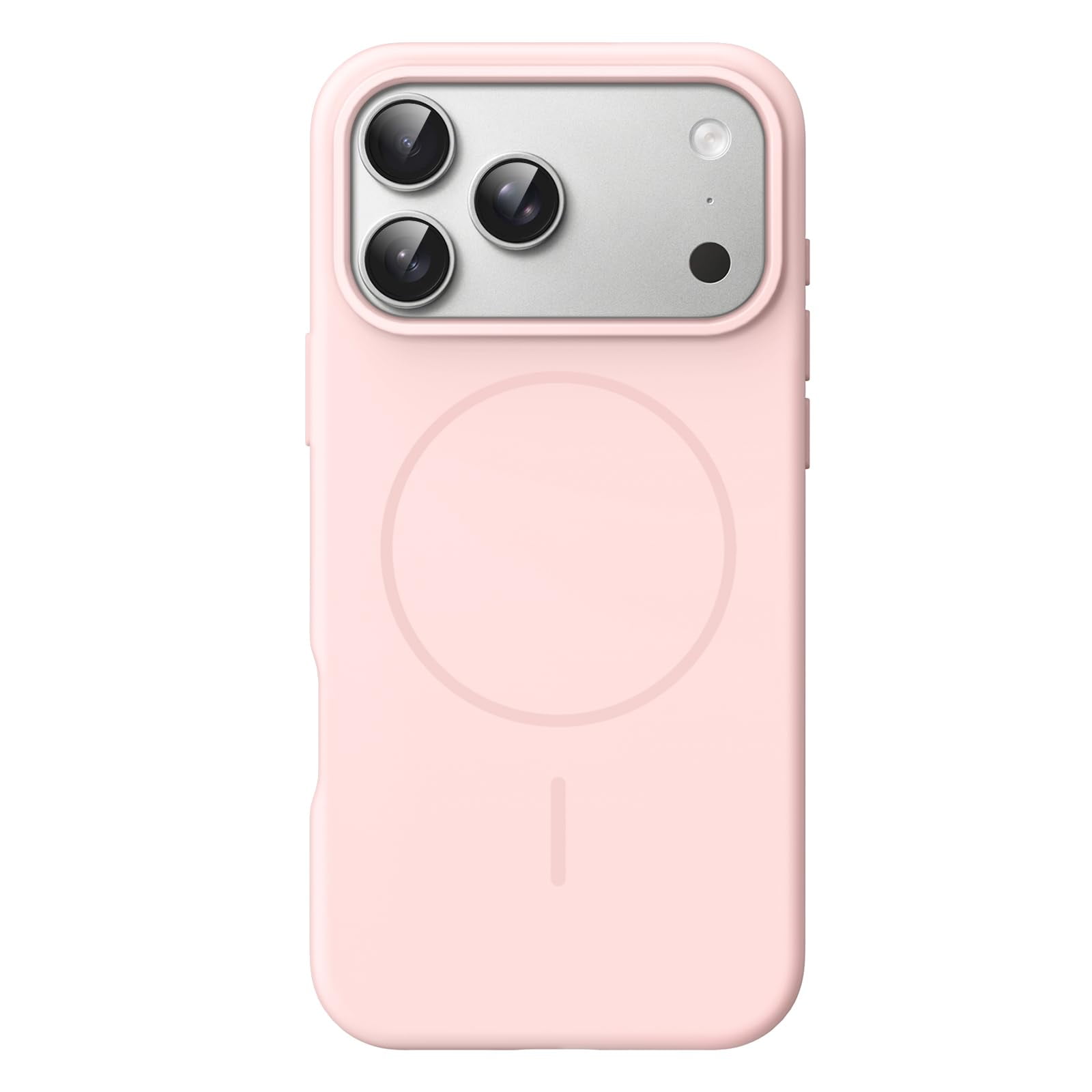 JETech Magnetic Silicone Case for iPhone New Pro Max |Compatible with MagSafe, Silky Soft Touch (Light Pink)