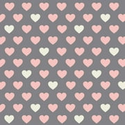 Emma & Mila With Love Collection Cotton 44'' Pre-Cut Hearts Fabric, per Yard